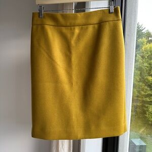 J. CREW Wool Pencil Skirt Mustard